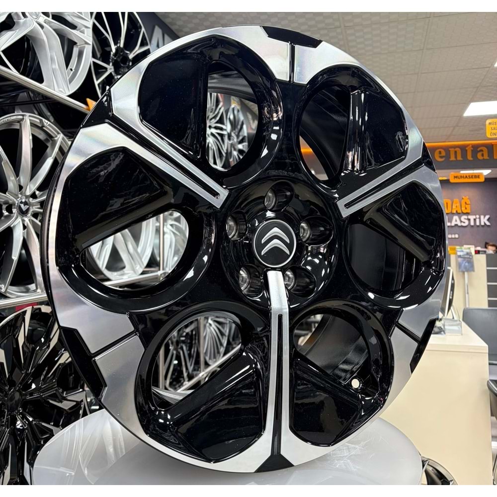19X8,0 JANT ORJİNAL CITROEN 5X114,3 ET43 65,1 BLACK DİAMOND
