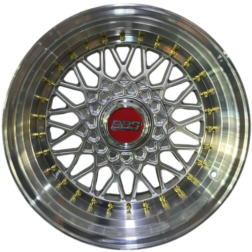 16X9 JANT BK 942 4X100 ET15 73,1 SILVER LIP, MAC+GOLD RIVETS