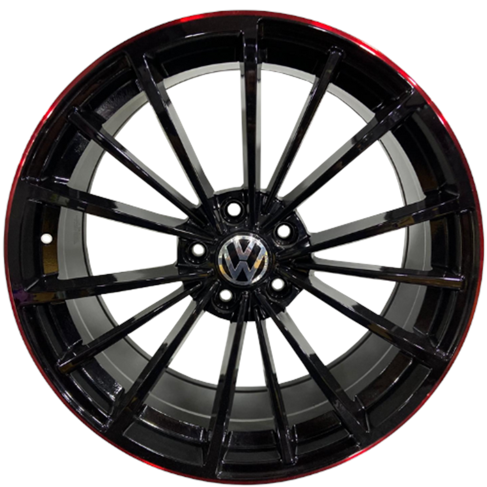 19X8,0 JANT BK 5937 5X112 ET45 57,1 BLACK RED LİP