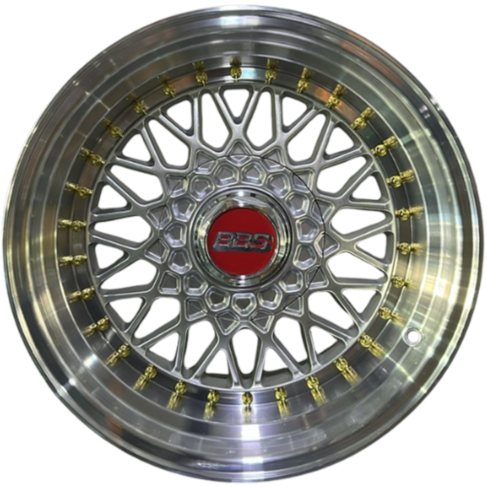 16X10 JANT BK 942 4X100 ET12 73,1 SILVER LIP, MAC+GOLD RIVETS